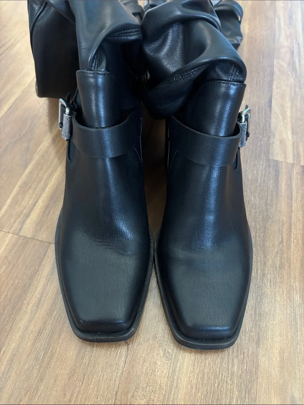 rag & bone Axis Thigh High Black Boots with Block Heel in Womens Size 38 or 7.5